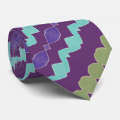 Cravate Purple Turquoise Et Vert (Roulé)