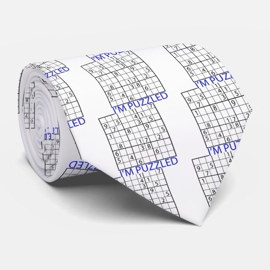 Cravate Puzzle de Sudoku (Roulé)