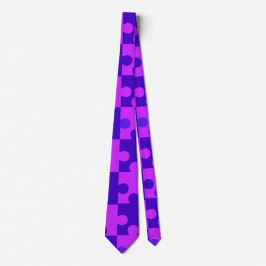 Cravate Puzzle Magenta (Devant)