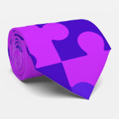 Cravate Puzzle Magenta (Roulé)
