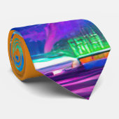 Cravate Pyramide holographique de Neon Futuristic (Roulé)