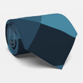 Cravate Pyramides bleu foncé (Roulé)