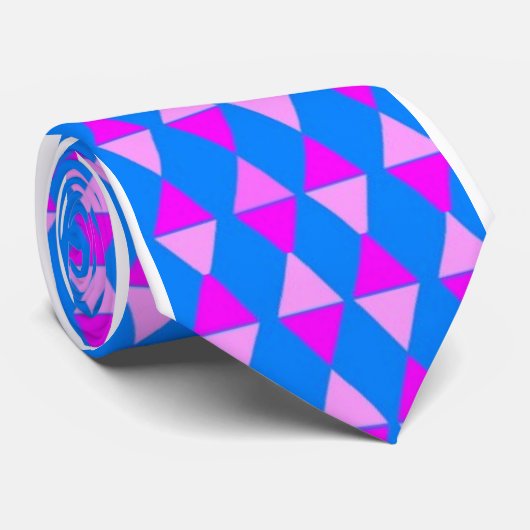 Cravate Pyramides bleues africaines (Roulé)