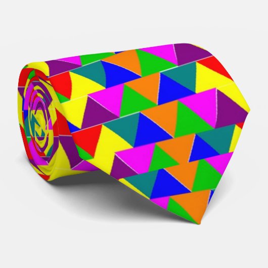 Cravate Pyramides colorées afro-américaines (Roulé)
