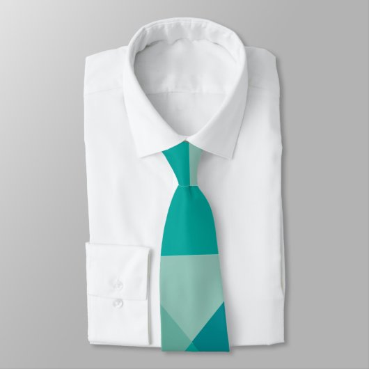 Cravate Pyramides Turquoise (Attaché)