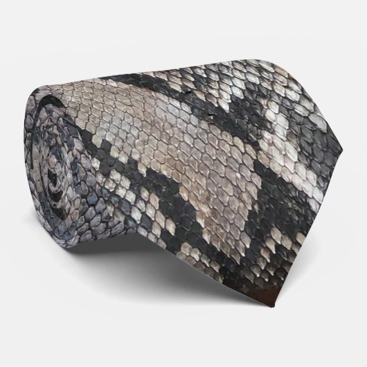 Cravate Python Peau Serpent - Riche Élégant Mode (Roulé)