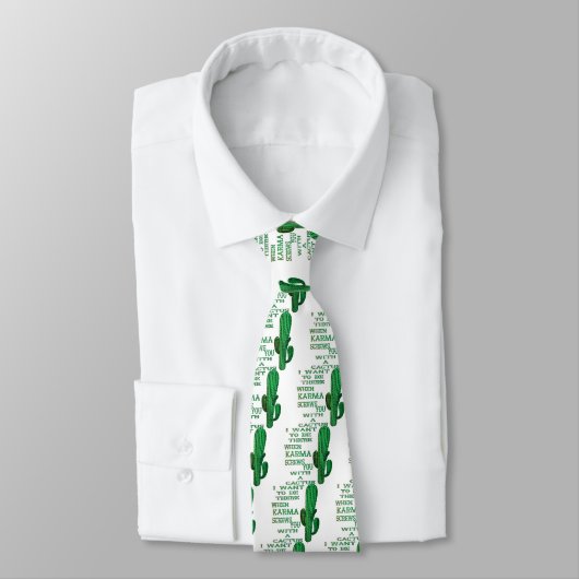 Cravate Quand Karma Vous Vit Avec Un Cactus 2 (Attaché)