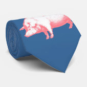 Cravate Quand les porcs volent (Roulé)