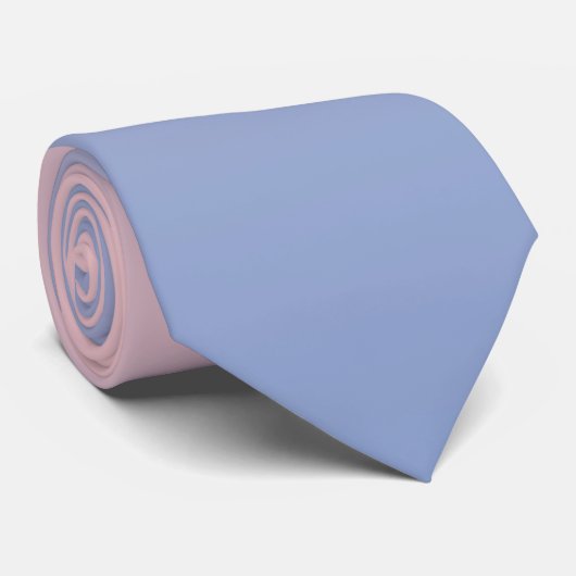Cravate Quartz rose au gradient de bleu de sérénité (Roulé)