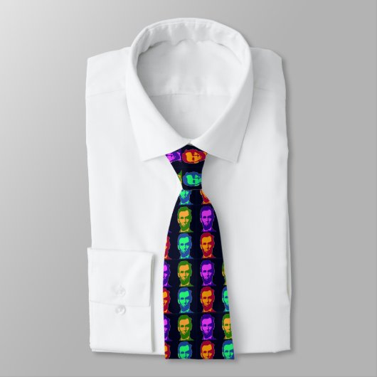 Cravate Quatre Abraham Lincoln Pop Art (Attaché)