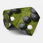 Cravate Quatre Boules De Pelouse Noires Et Jack, (Roulé)