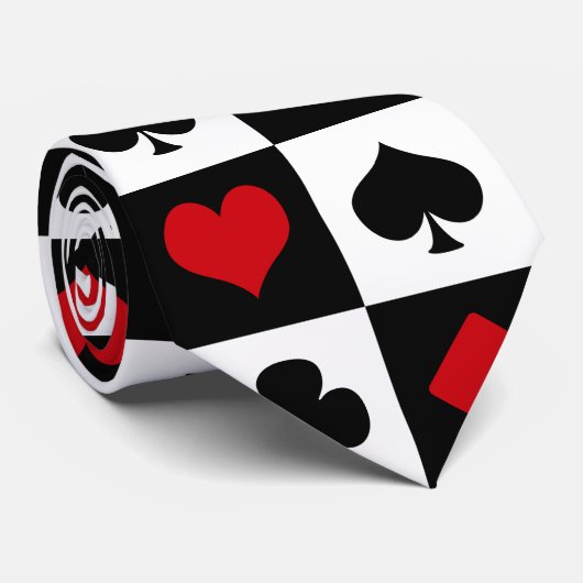 Cravate Quatre combinaisons de cartes (Roulé)