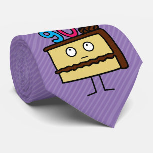Cravate quatre-vingt-dixième Gâteau d'anniversaire avec