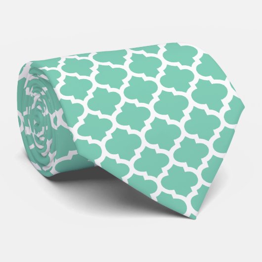 Cravate Quatrefoil Lattice Trellis (Roulé)