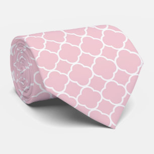 Cravate Quatrefoil rose, Latticework, Trellis marocain