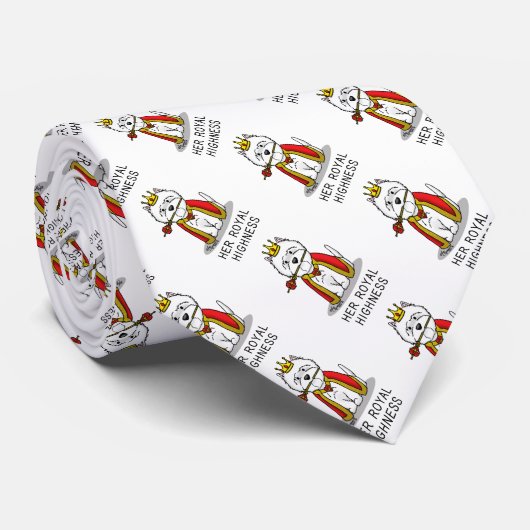 Cravate Queen Westie Dog West Highland White Terrier (Roulé)