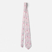 Cravate Qu'est-ce que le Cool, Kitty Chat en rose et Menth (Dos)