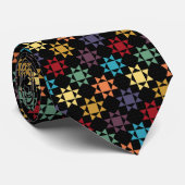 Cravate Quilt Amish Imprimer des couleurs vives sur un mot (Roulé)