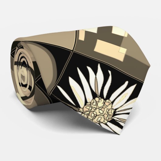 Cravate Quilte en patchwork Mazipoodles 2 Sepia (Roulé)