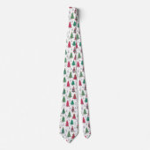 Cravate Quirky Whimsical Christmas Trees Doodles Seasonal  (Devant)