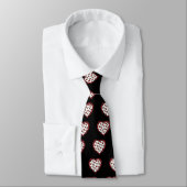 Cravate RAB Rockabilly Cherries Leopard Print Heart (Attaché)