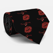 Cravate RAB Rockabilly Très Cerise Kiss (Roulé)