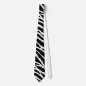 Cravate RAB Rockabilly Zebra Imprimer noir et blanc (Devant)