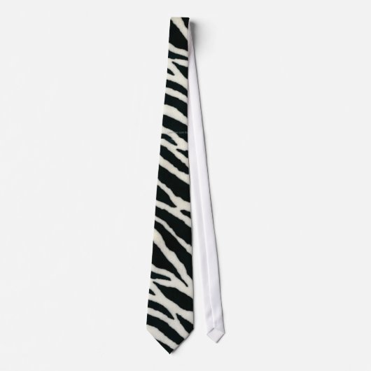Cravate RAB Rockabilly Zebra Imprimer noir et blanc (Devant)