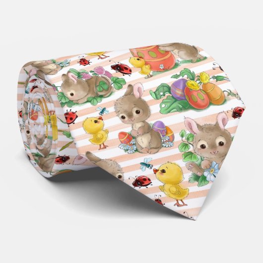 Cravate Rabbits d'Easter (Roulé)