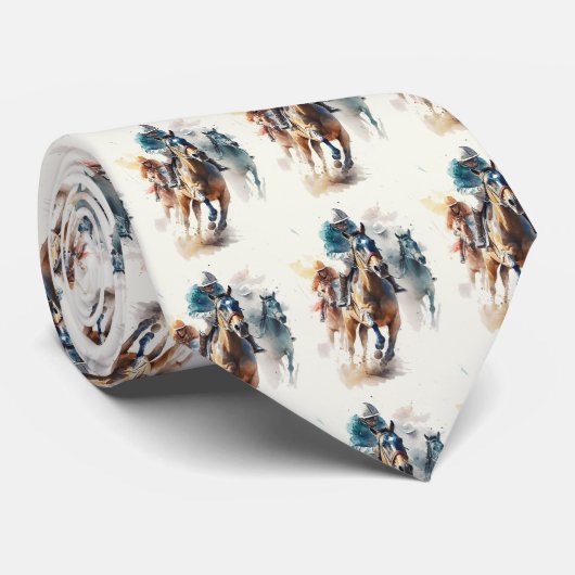 Cravate Racehores et Jockeys Derby (Roulé)