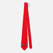 Cravate Racing noir blanc drapeaux chèque n'importe quelle (Devant)