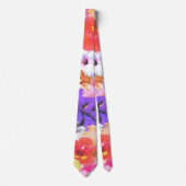 Cravate "Radiance en fleur : Hibiscus en verre tendu (Devant)