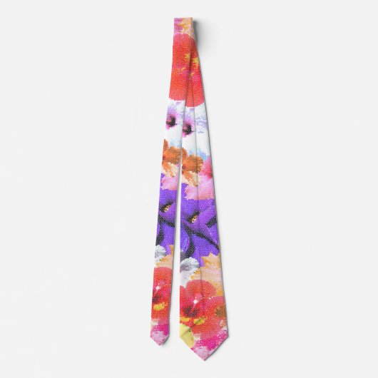 Cravate "Radiance en fleur : Hibiscus en verre tendu (Dos)