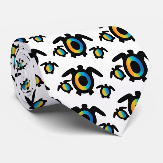 Cravate Rainbow Black Turtle (Roulé)