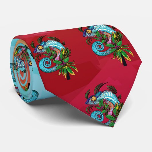 Cravate Rainbow Chameleon (Roulé)