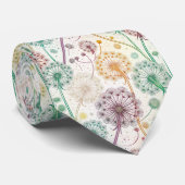 Cravate Rainbow Dandelion Breeze - Flore capricieuse (Roulé)