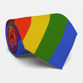 Cravate Rainbow Diagonal Stripe Neck Tie (Roulé)