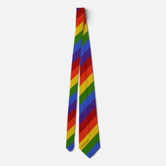 Cravate Rainbow Diagonal Stripe Neck Tie (Dos)