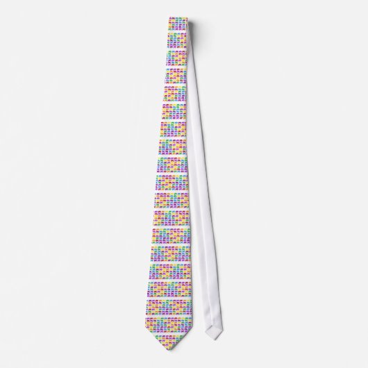 Cravate Rainbow Elephants Classy Designer (Devant)
