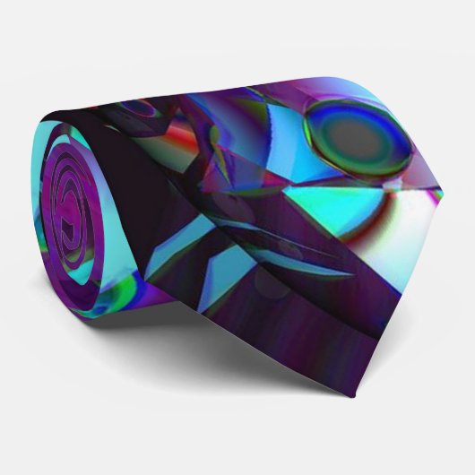 Cravate Rainbow Fish cool art abstrait moderne (Roulé)