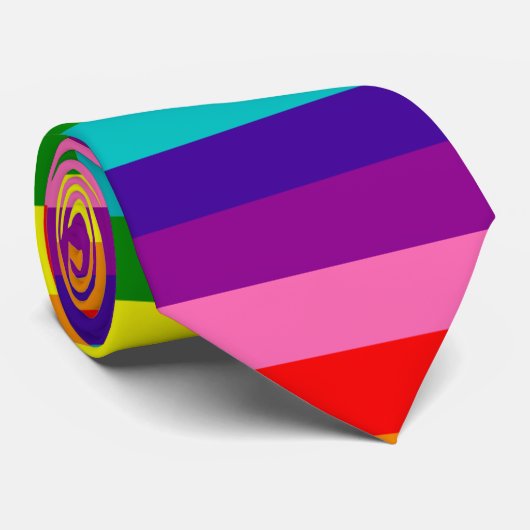 Cravate Rainbow Gay Pride LGBT Original 8 Stripes (Roulé)