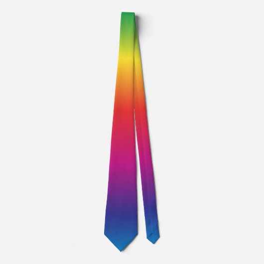 Cravate Rainbow Gradient Gay Pride Neck Tie (Devant)