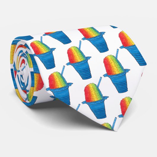 Cravate Rainbow Hawaii Rainbow Shave Ice Dessert Hawaii (Roulé)