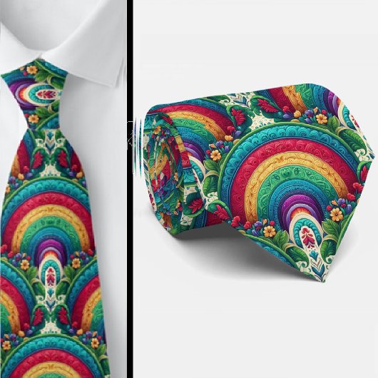Cravate Rainbow Necktie | Colorful Statement Tie