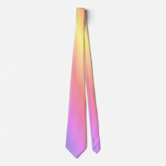 Cravate Rainbow Pastel Ombré rose bleu violet 4Matt (Devant)