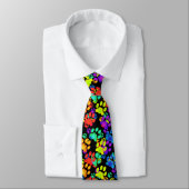 Cravate Rainbow Pawprints (Attaché)