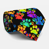 Cravate Rainbow Pawprints (Roulé)