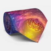 Cravate Rainbow Space Nebular Cosmos étoiles Abstraites (Roulé)