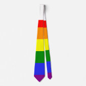 Cravate Rainbow Stried LGBT 6 Colours Pride (Devant)