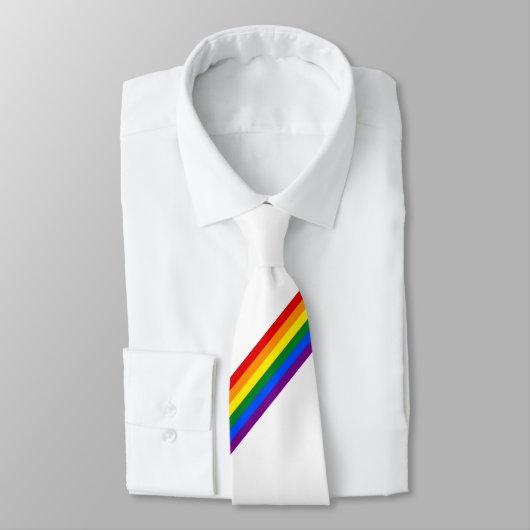 Cravate Rainbow Stripe Gay pride Mariage d'entreprise Neck (Attaché)